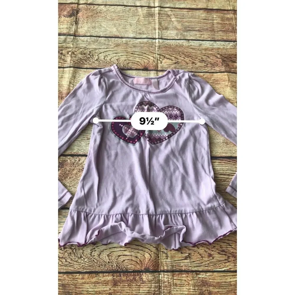 Justice Kids Headquarters Lot of 2 Shirt Bundle Girls' Size 6 Purple